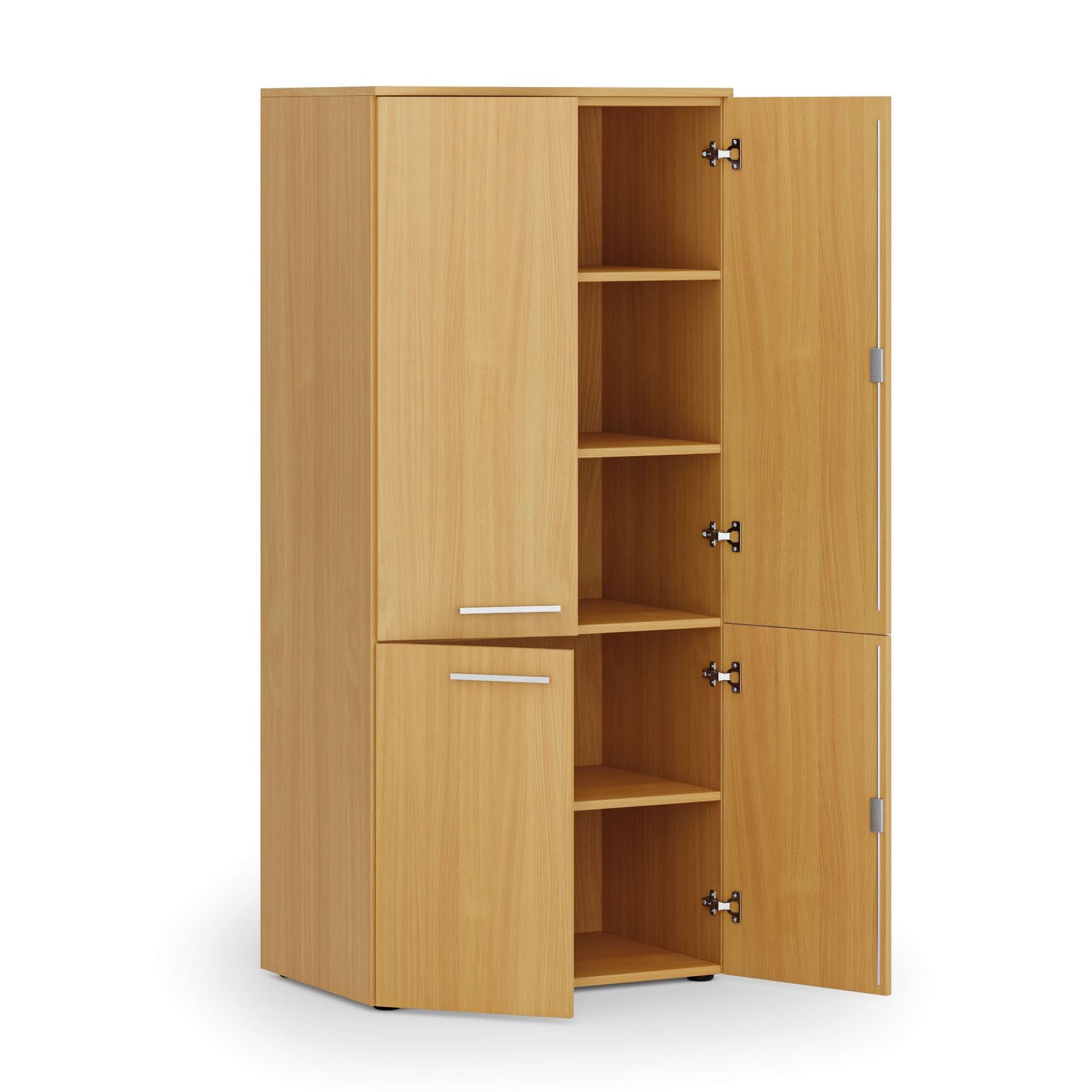 Szafa biurowa pół-drzwi PRIMO WOOD, 800 x 500 x 1781 mm, buk