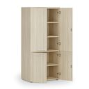 Szafa biurowa pół-drzwi PRIMO WOOD, 800 x 500 x 1781 mm, dąb naturalny