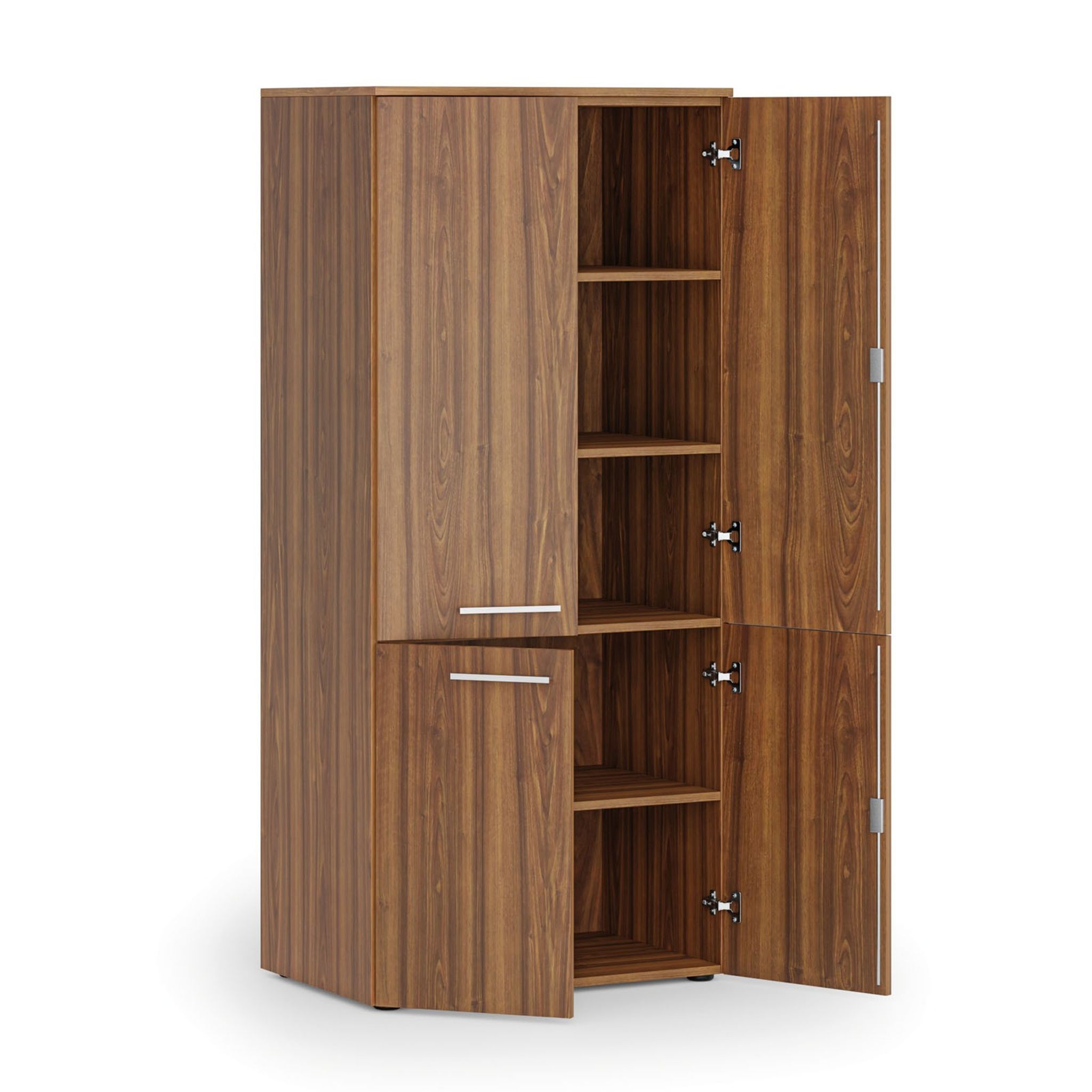 Szafa biurowa pół-drzwi PRIMO WOOD, 800 x 500 x 1781 mm, orzech