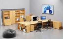 Szafa biurowa z drzwiami niskimi PRIMO WOOD, 800 x 500 x 1781 mm, buk