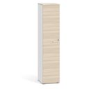 Szafa biurowa z drzwiami PRIMO 2023, 1781 x 400 x 420 mm, biały/dąb naturalny