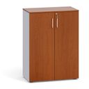 Szafa biurowa z drzwiami PRIMO 2023, 800 x 420 x 1087 mm, szary / czereśnia