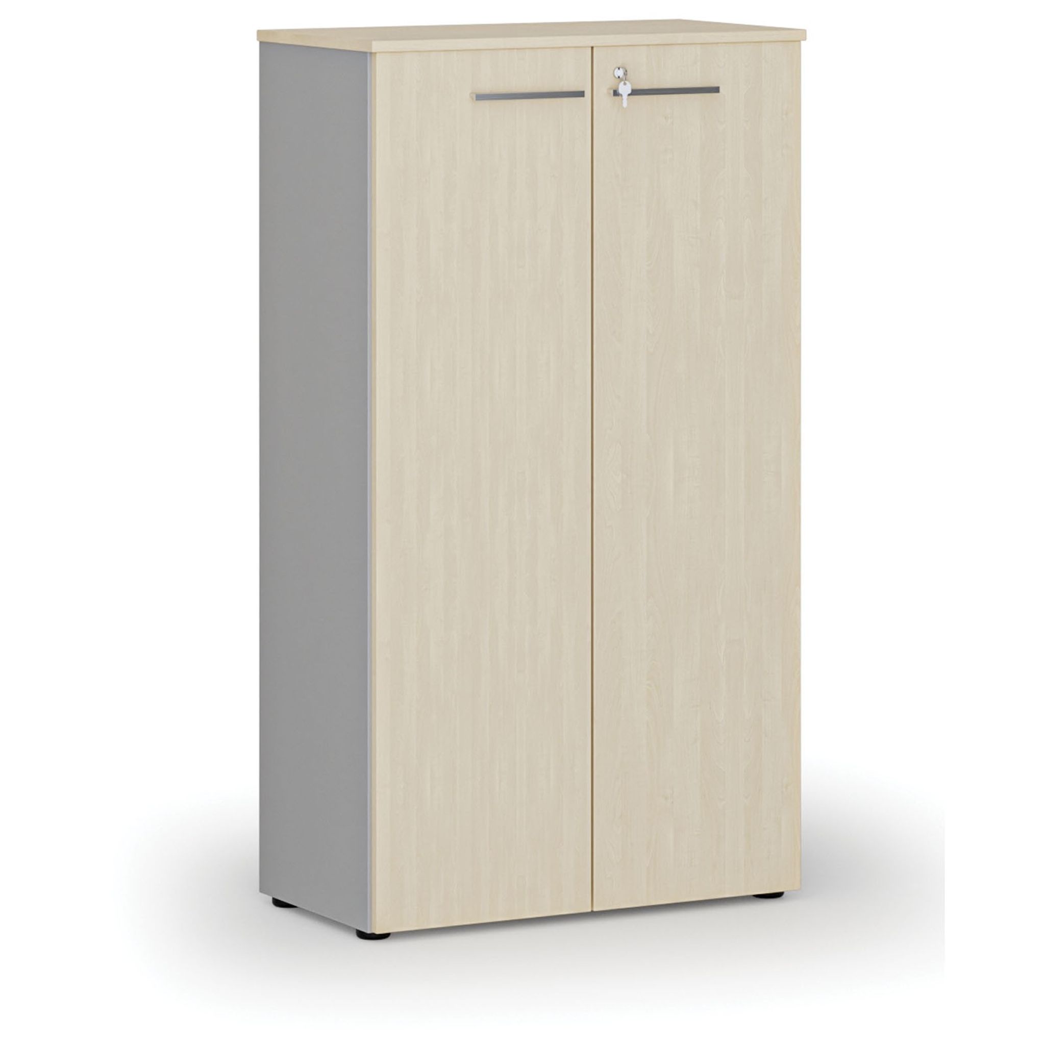 Szafa biurowa z drzwiami PRIMO GRAY, 800 x 420 x 1434 mm