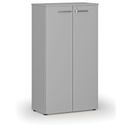 Szafa biurowa z drzwiami PRIMO GRAY, 800 x 420 x 1434 mm, szary