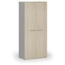 Szafa biurowa z drzwiami PRIMO GRAY, 800 x 420 x 1781 mm, szary/dąb naturalny