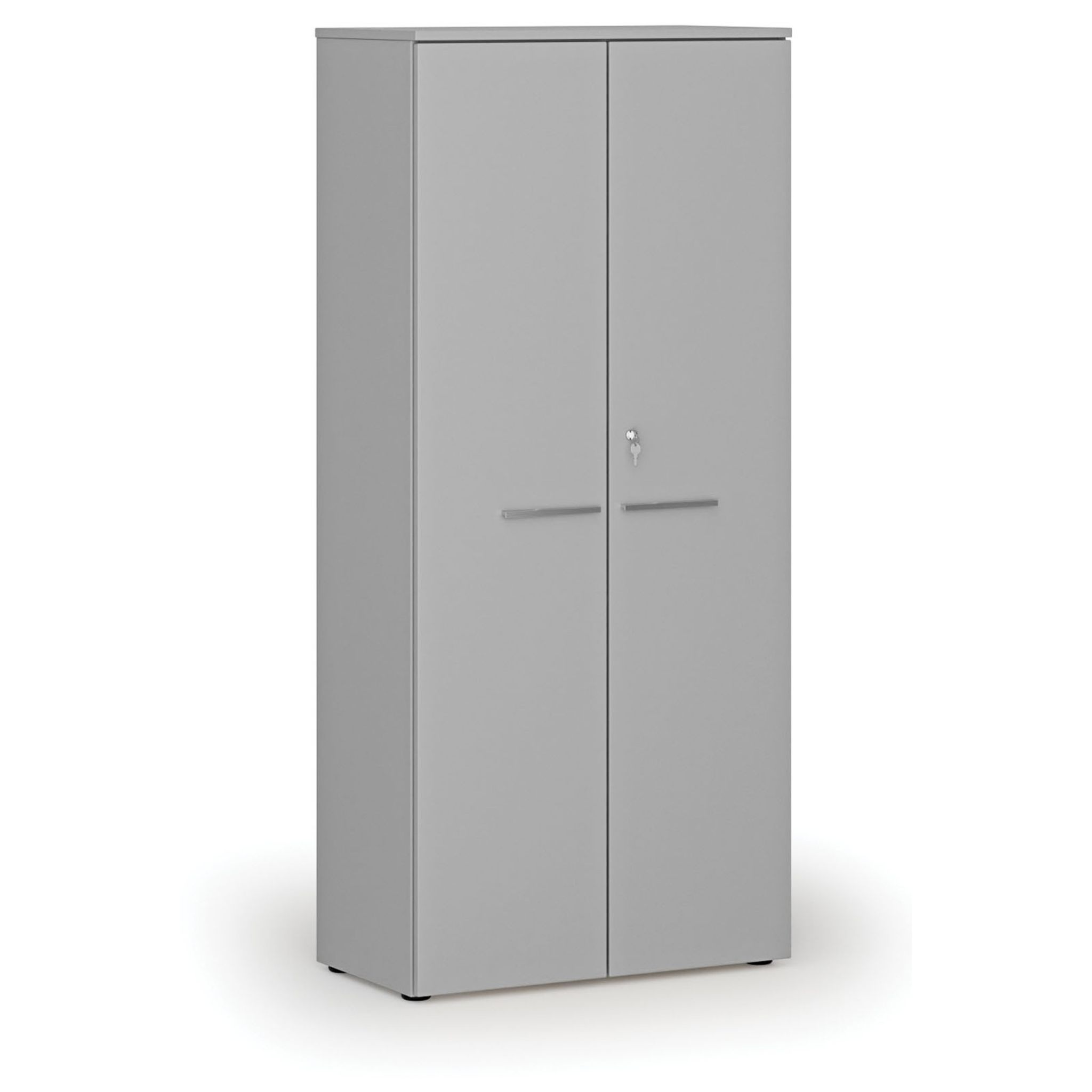 Szafa biurowa z drzwiami PRIMO GRAY, 800 x 420 x 1781 mm, szary