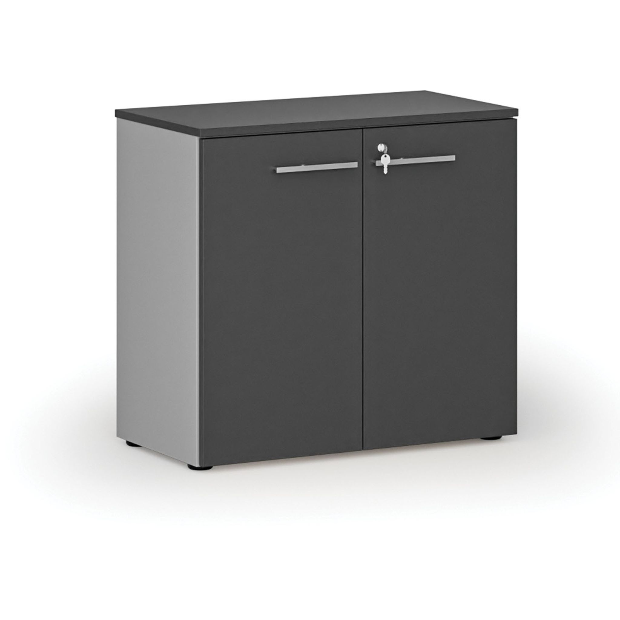 Szafa biurowa z drzwiami PRIMO GRAY, 800 x 420 x 740 mm