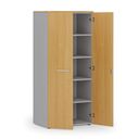 Szafa biurowa z drzwiami PRIMO GRAY, 800 x 500 x 1781 mm, szary/buk