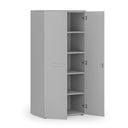 Szafa biurowa z drzwiami PRIMO GRAY, 800 x 500 x 1781 mm, szary