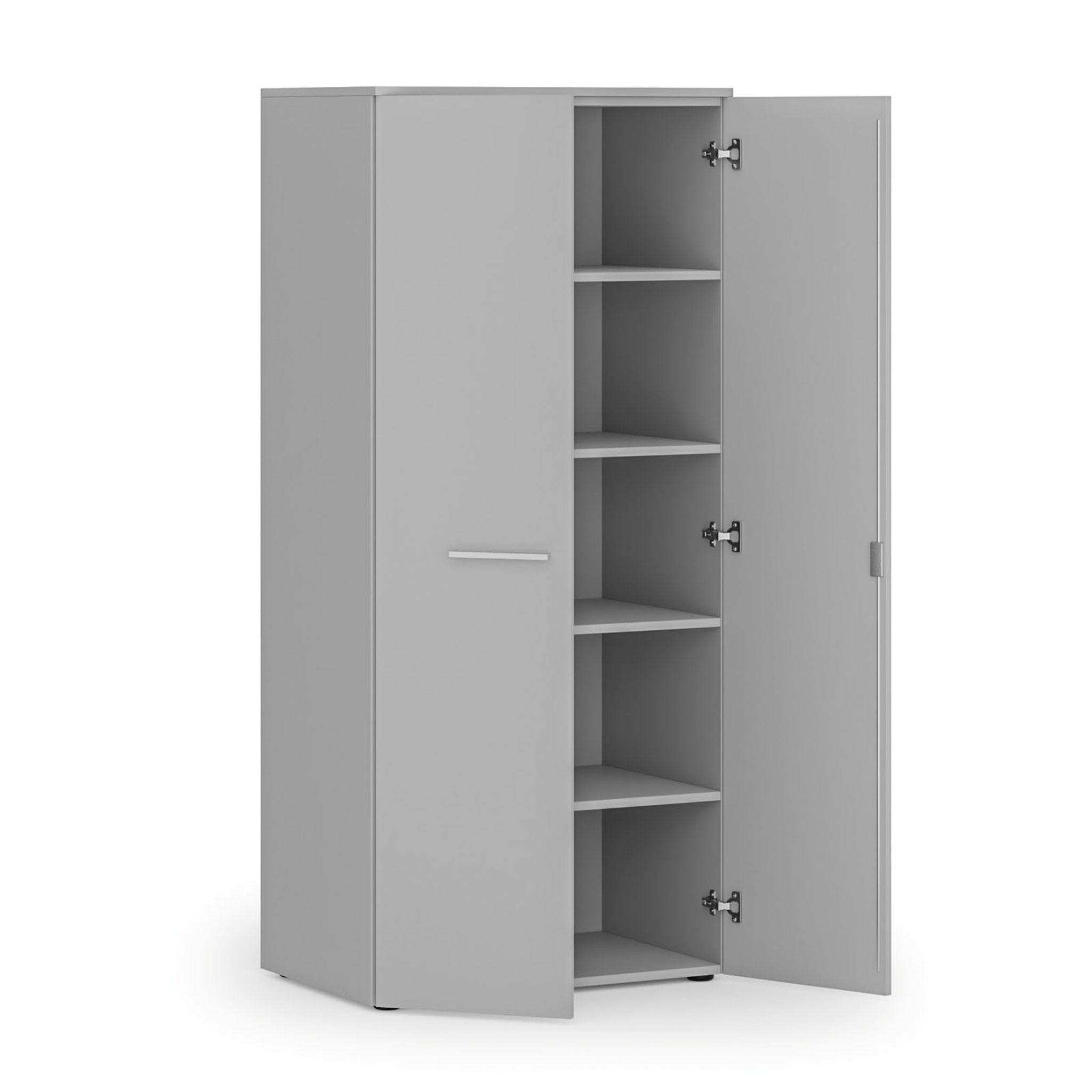 Szafa biurowa z drzwiami PRIMO GRAY, 800 x 500 x 1781 mm, szary