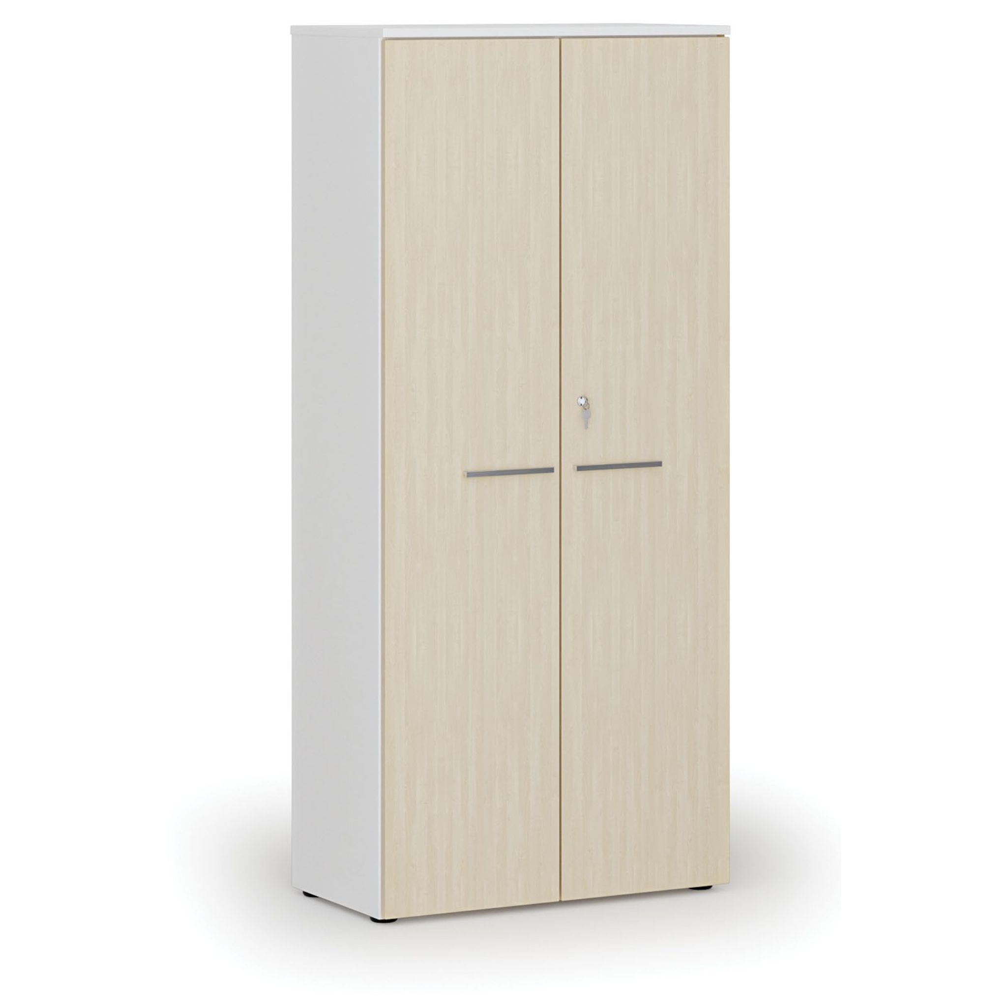 Szafa biurowa z drzwiami PRIMO WHITE, 800 x 420 x 1781 mm