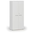 Szafa biurowa z drzwiami PRIMO WHITE, 800 x 420 x 1781 mm, biały