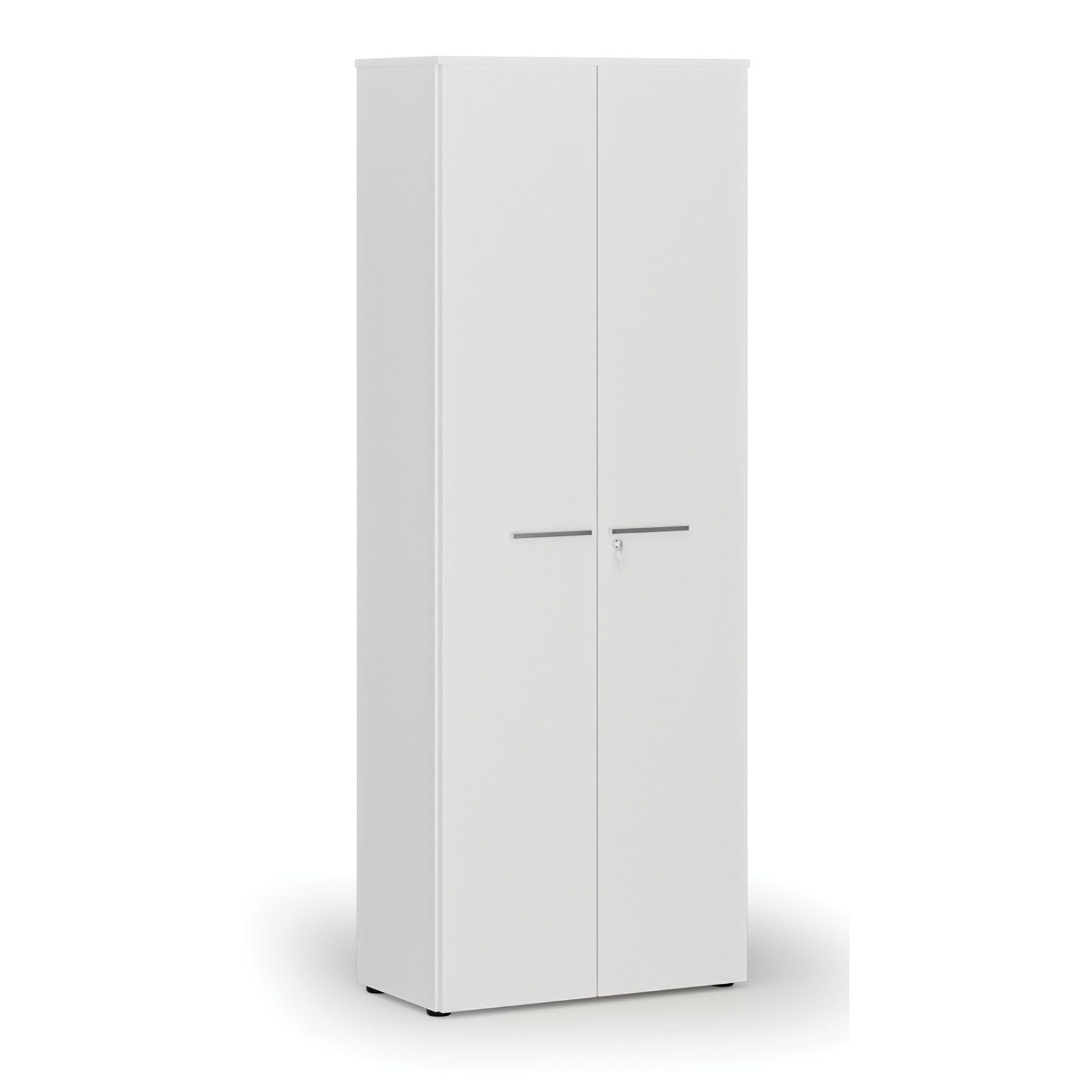 Szafa biurowa z drzwiami PRIMO WHITE, 800 x 420 x 2128 mm, biały