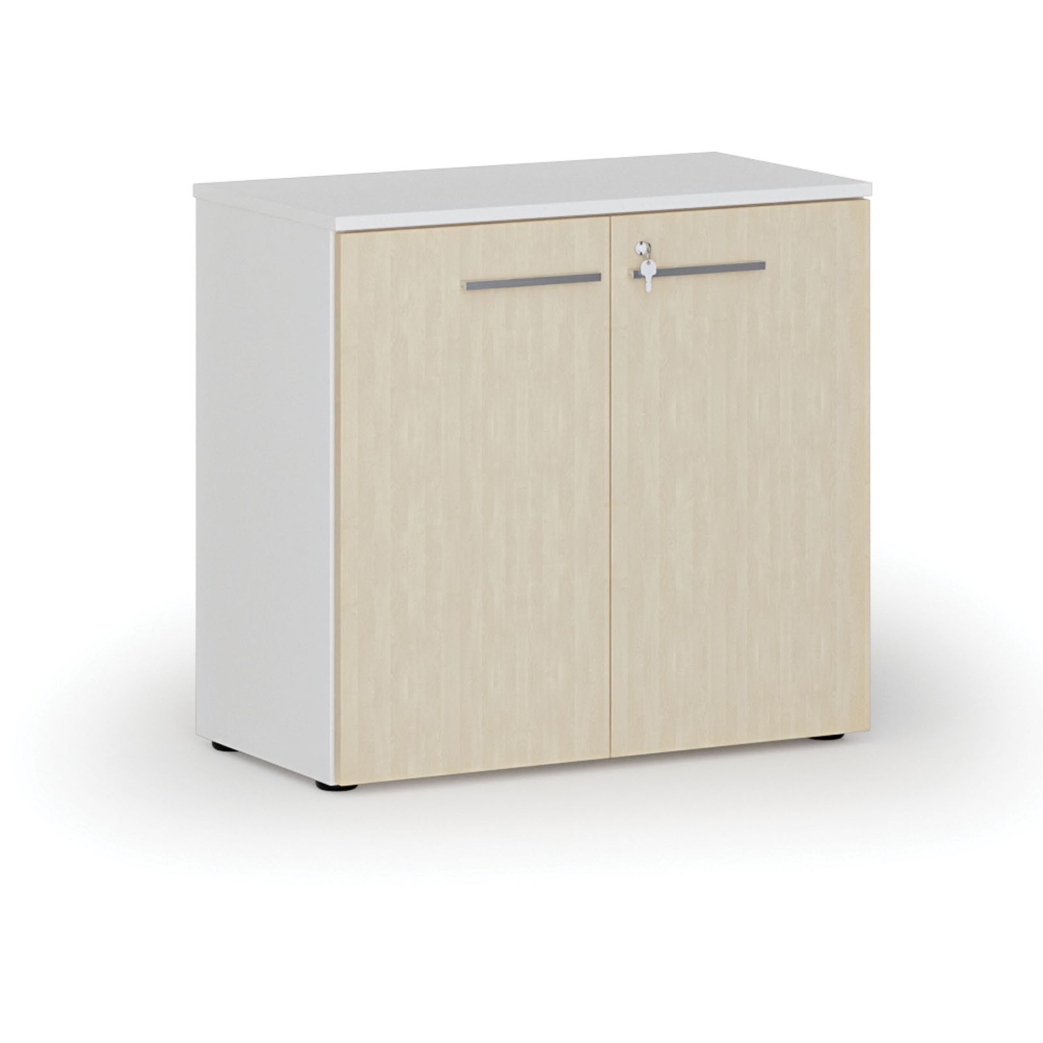 Szafa biurowa z drzwiami PRIMO WHITE, 800 x 420 x 740 mm