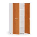 Szafa biurowa z drzwiami PRIMO WHITE, 800 x 500 x 1781 mm, biały/czereśnia