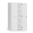 Szafa biurowa z drzwiami PRIMO WHITE, 800 x 500 x 1781 mm, biały