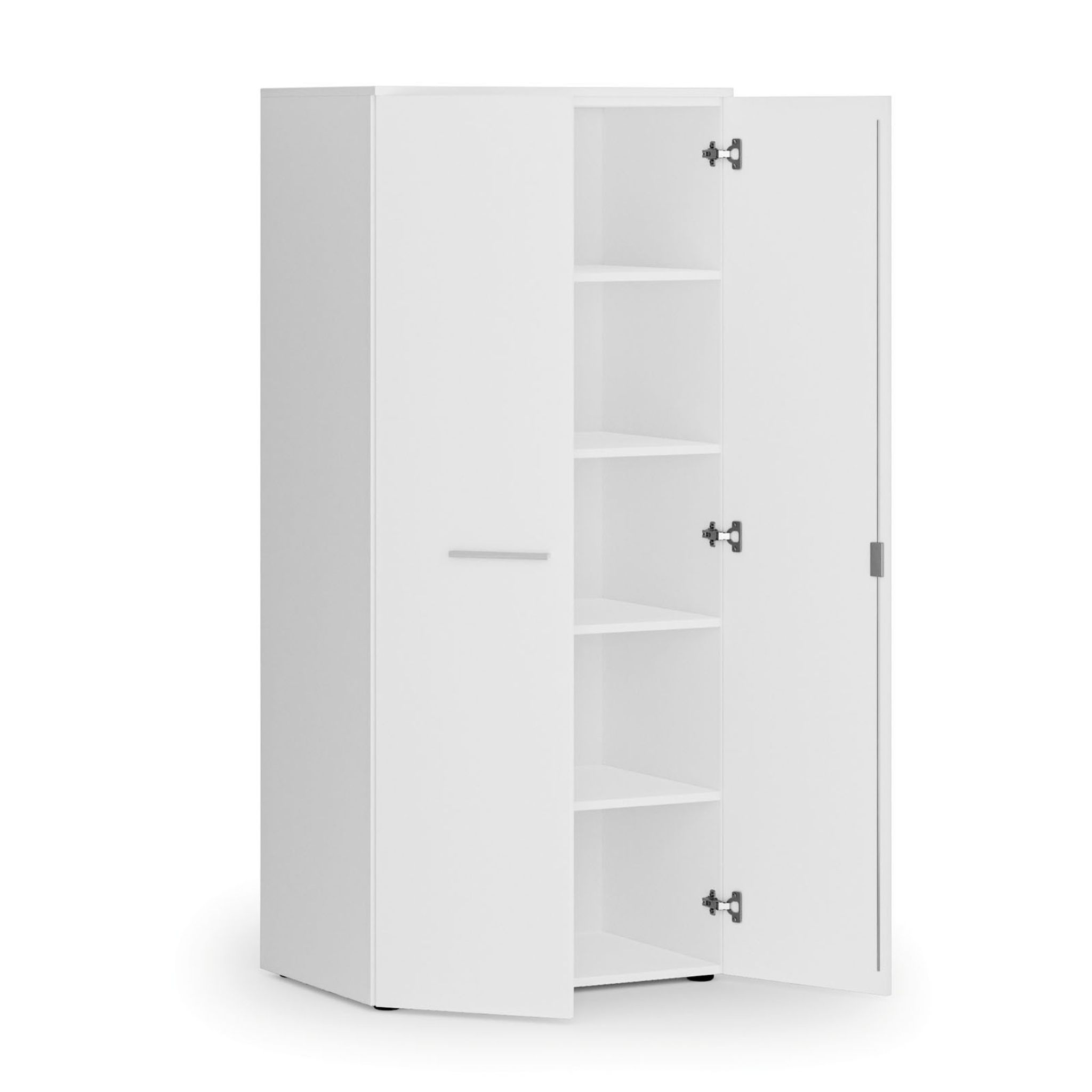 Szafa biurowa z drzwiami PRIMO WHITE, 800 x 500 x 1781 mm, biały