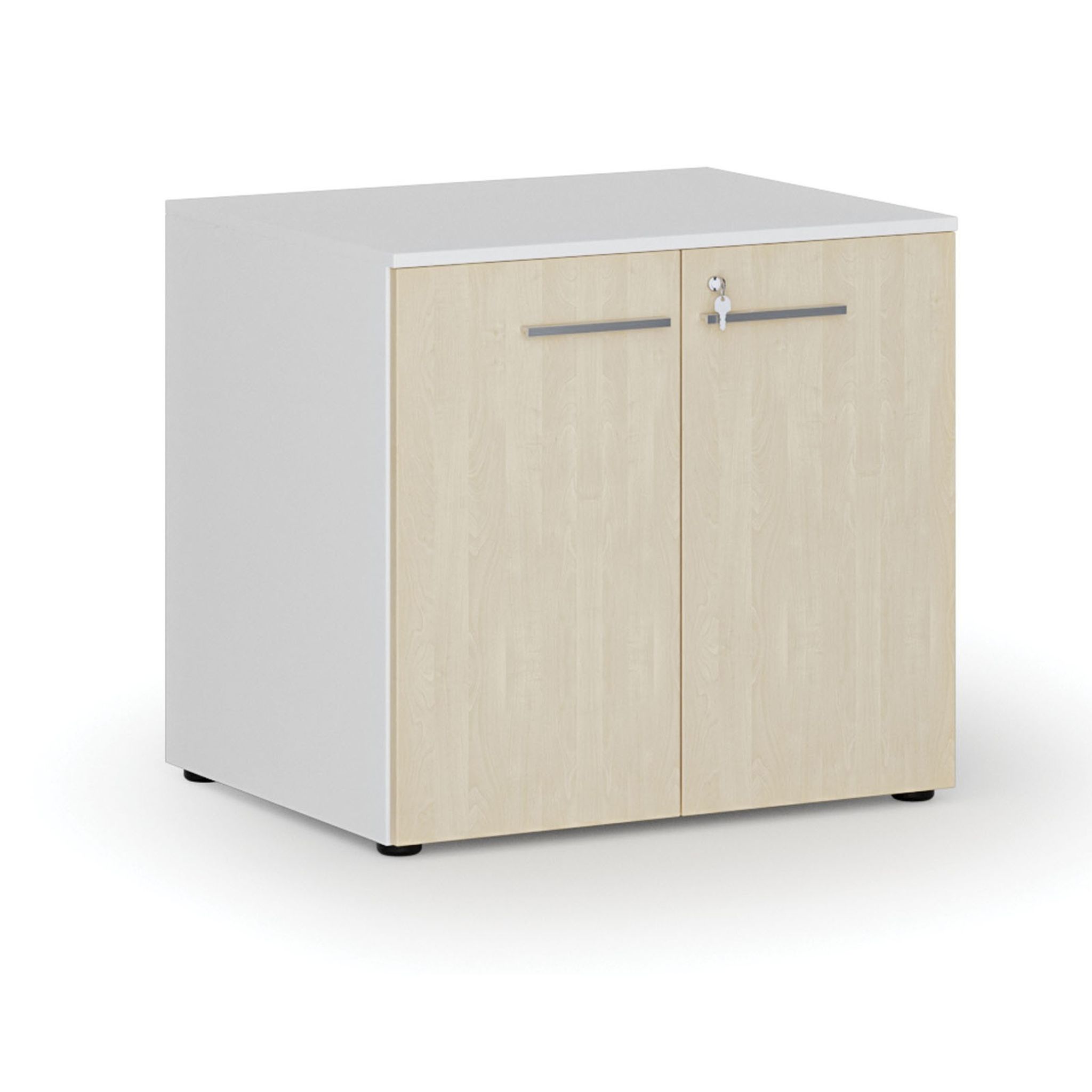 Szafa biurowa z drzwiami PRIMO WHITE, 800 x 640 x 735 mm