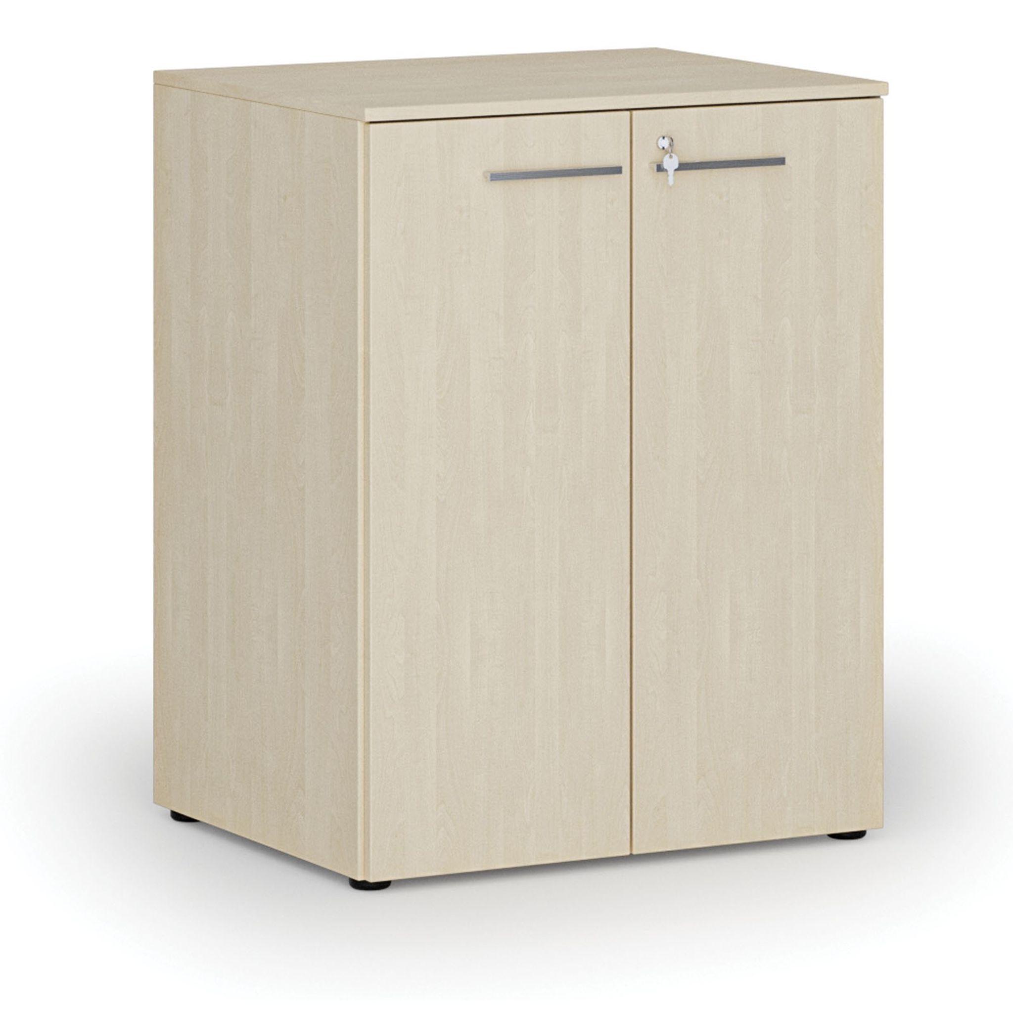 Szafa biurowa z drzwiami PRIMO WOOD, 2 półki, 800 x 640 x 1027 mm, brzoza