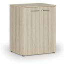 Szafa biurowa z drzwiami PRIMO WOOD, 2 półki, 800 x 640 x 1027 mm, dąb naturalny