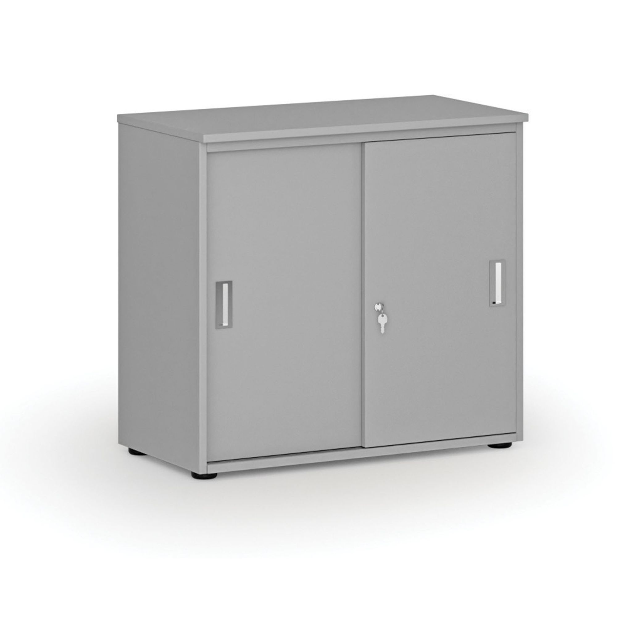 Szafa biurowa z drzwiami przesuwnymi PRIMO GRAY, 800 x 420 x 740 mm, szary