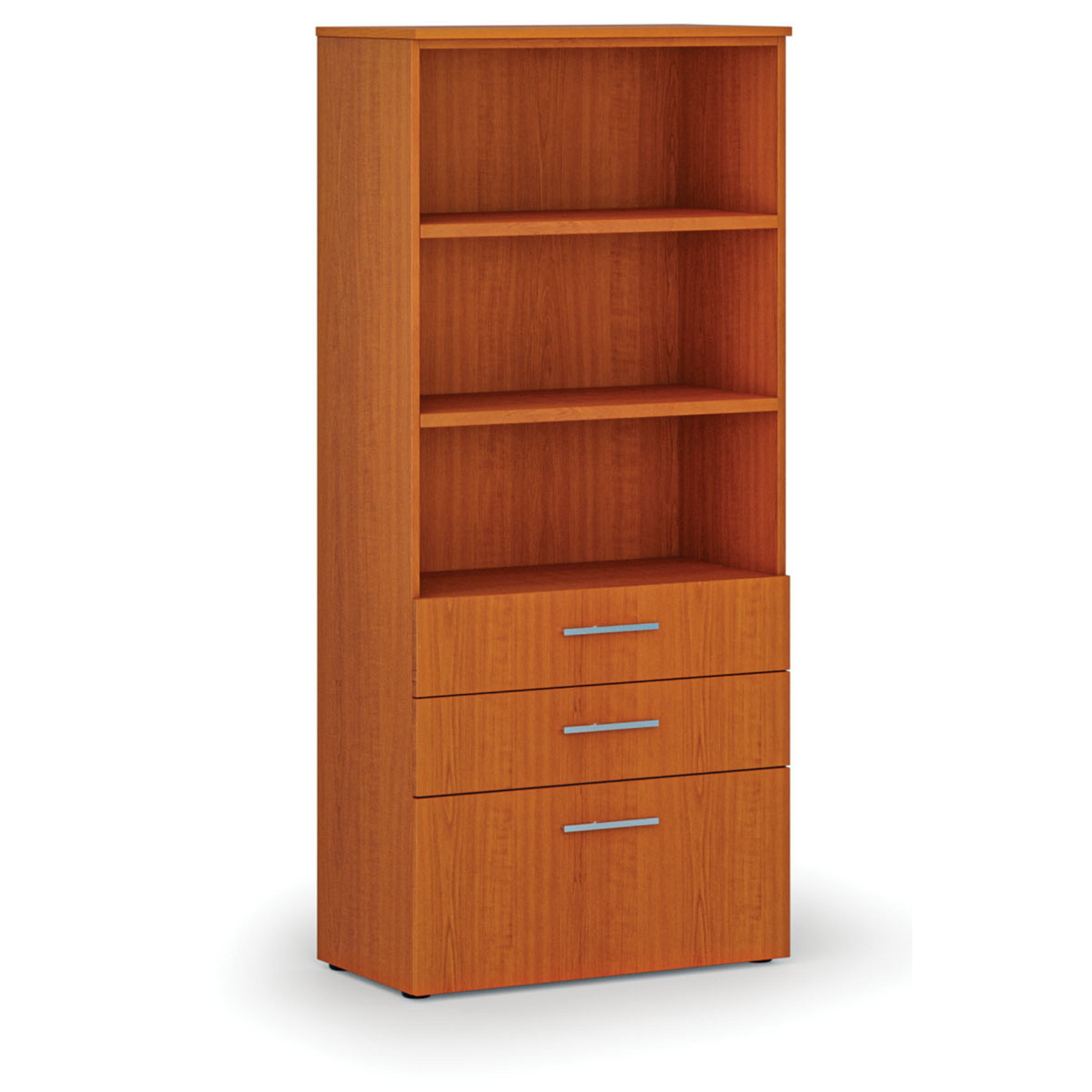 Szafa biurowa z kombinowanymi szufladami PRIMO WOOD, 800 x 420 x 1781 mm, czereśnia