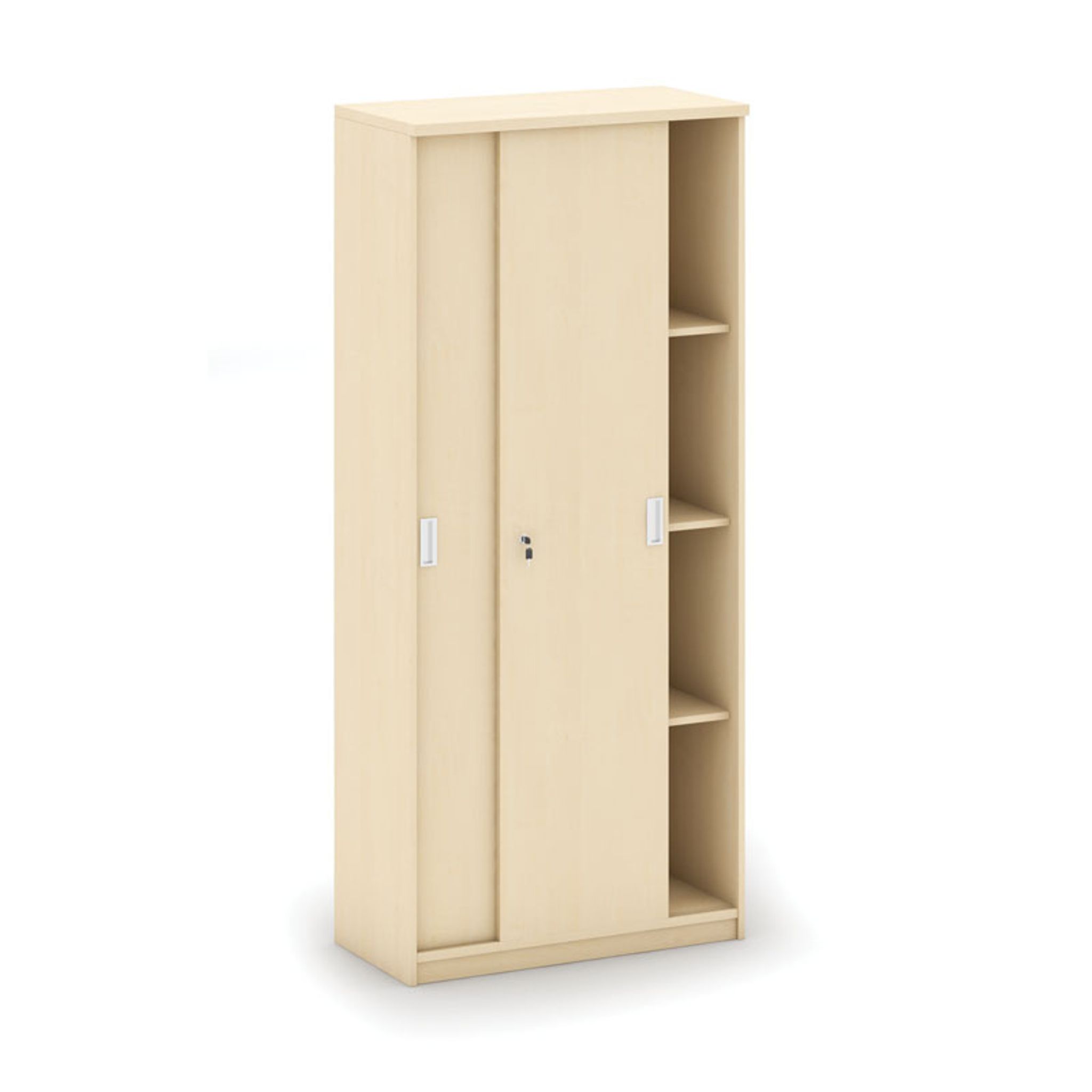 Szafa przesuwna MIRELLI, 800 x 400 x 1800 mm, brzoza