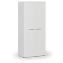 Szafa ubraniowa z wysuwem PRIMO WHITE, 800 x 420 x 1781 mm, biały