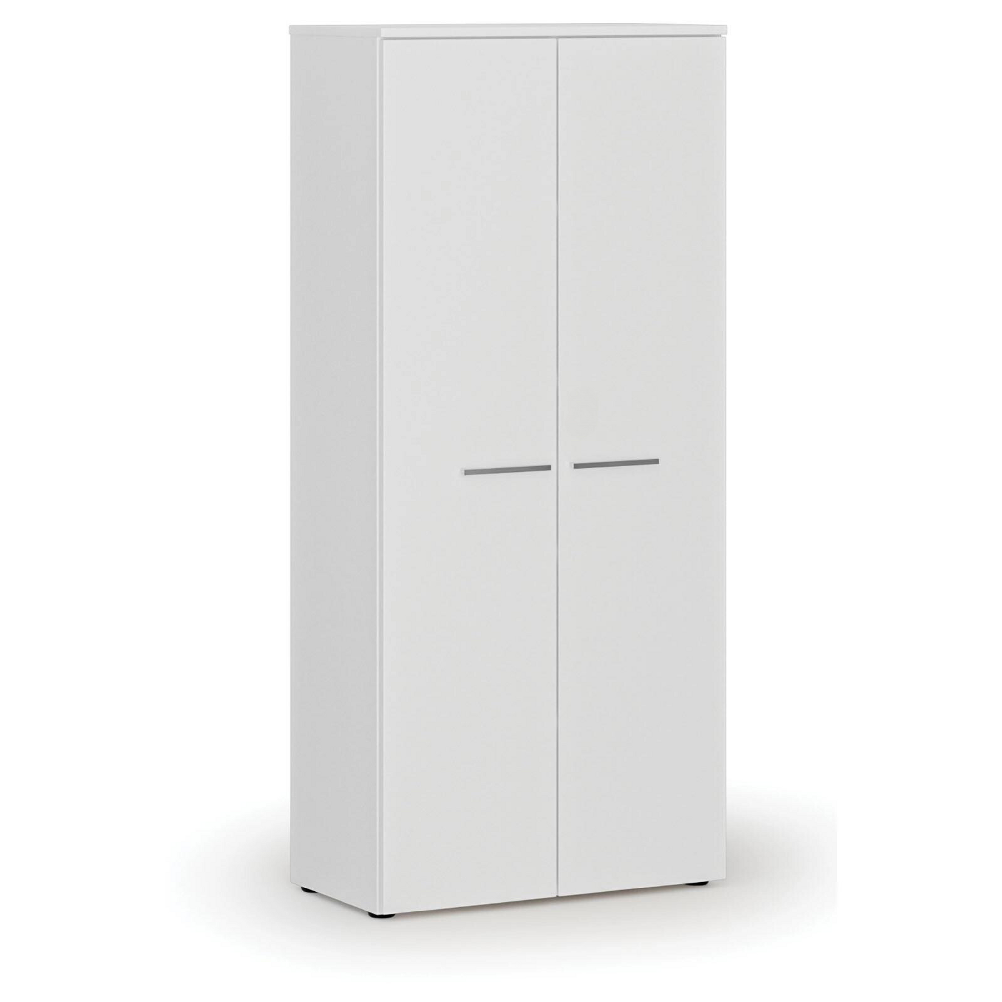 Szafa ubraniowa z wysuwem PRIMO WHITE, 800 x 420 x 1781 mm, biały