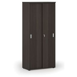 Szafa z drzwiami przesuwnymi PRIMO WOOD, 800 x 420 x 1781 mm, wenge