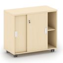 Szafka na kółkach MIRELLI 800 x 420 x 750 mm, brzoza