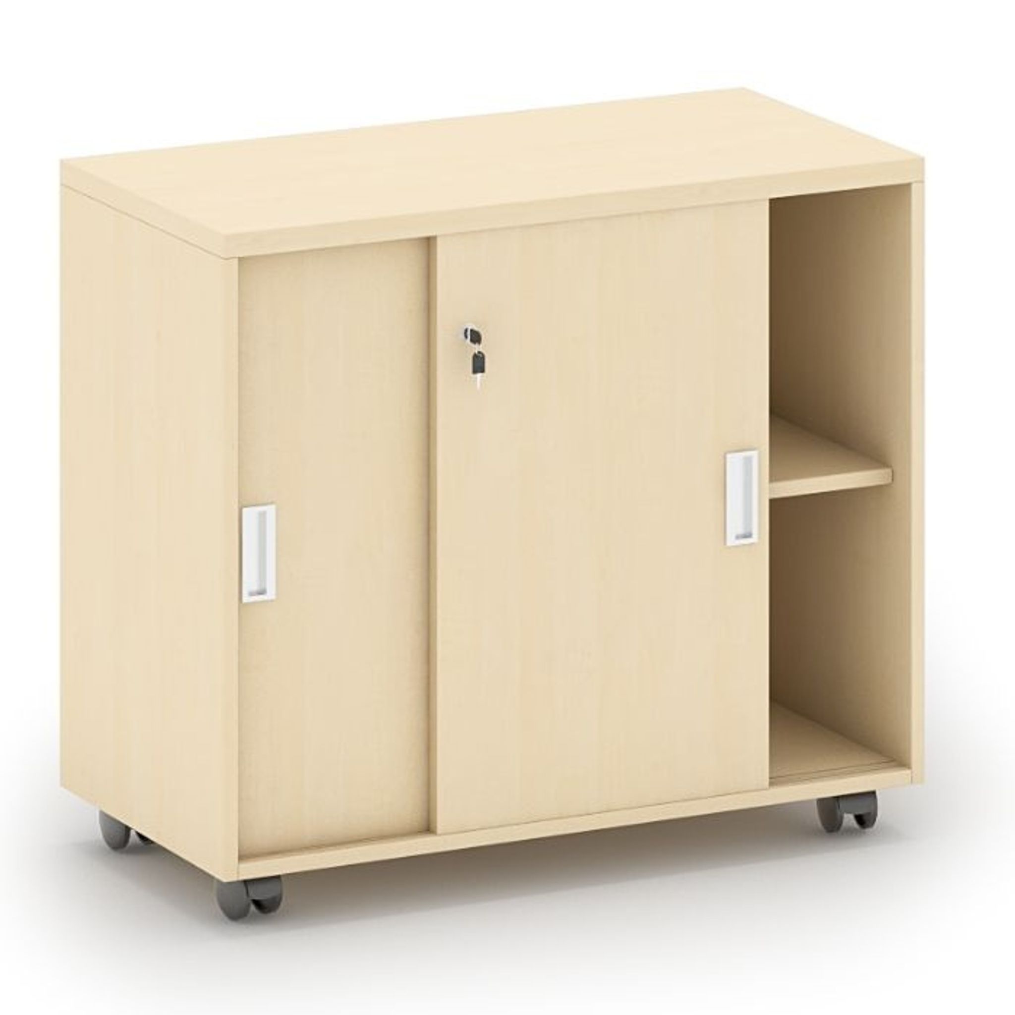 Szafka na kółkach MIRELLI 800 x 420 x 750 mm, brzoza