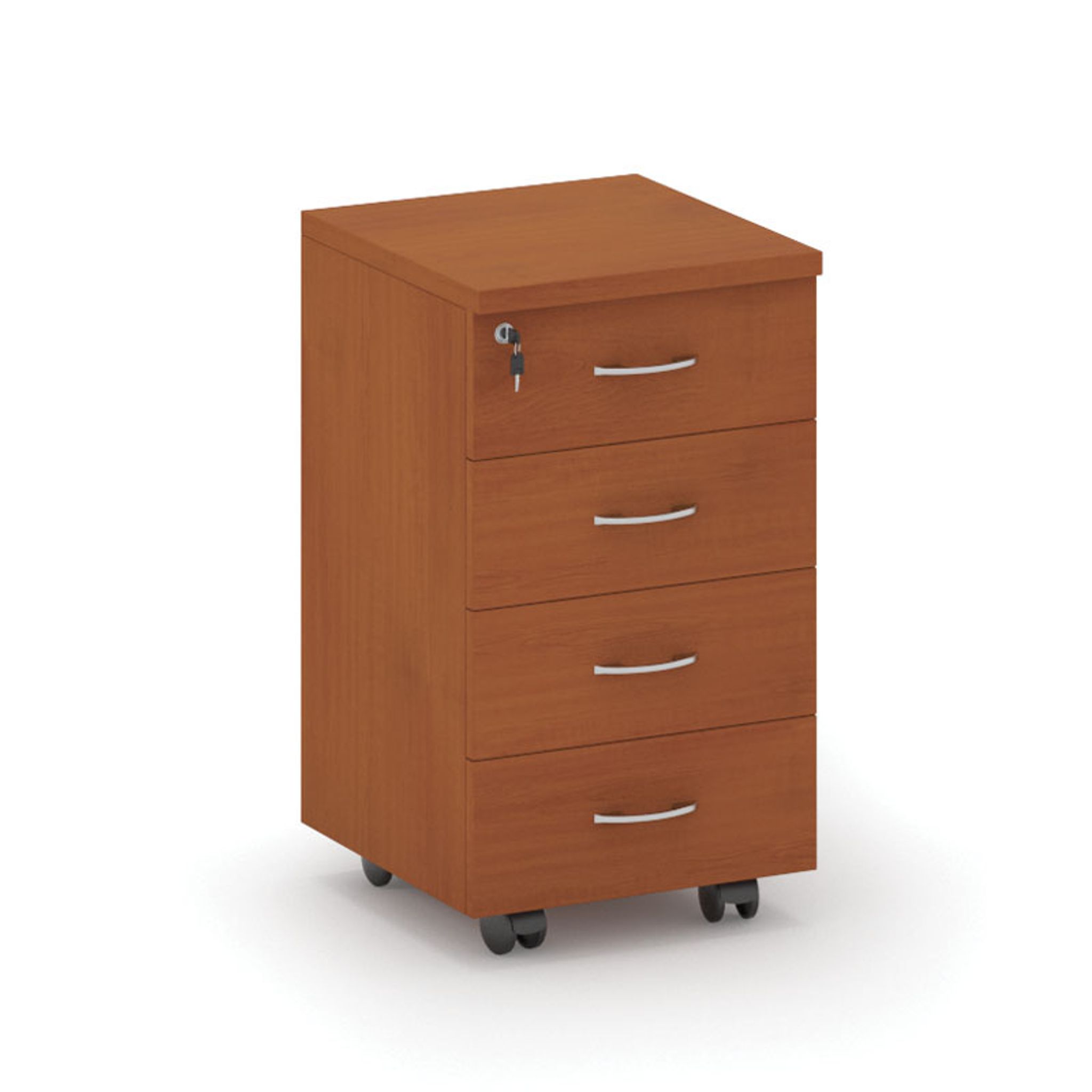 Szafka pod biurko na kółkach MIRELLI, 400 x 480 x 650 mm, czereśnia