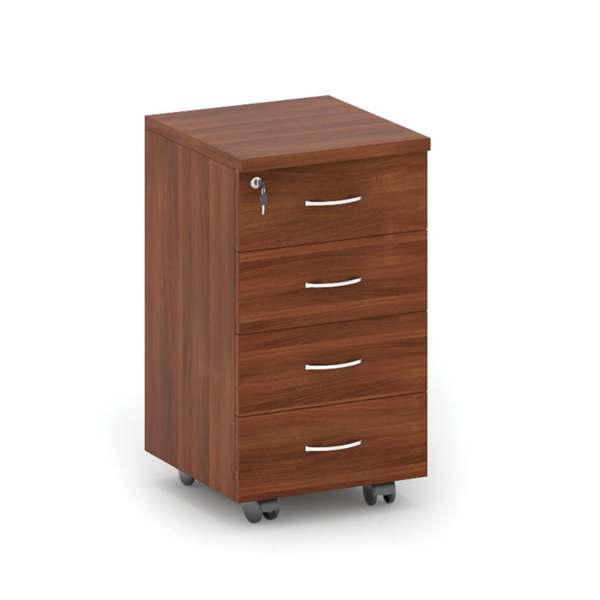 Szafka pod biurko na kółkach MIRELLI, 400 x 480 x 650 mm, orzech