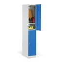Szafka skrytkowa, 2 schowki, 1850 x 300 x 500 mm, zamek RFID, drzwi laminowane, brzoza