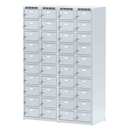 Szafka skrytkowa, 20 schowków, 1800 x 600 x 500 mm, zamek cylindryczny, drzwi ciemnoszare