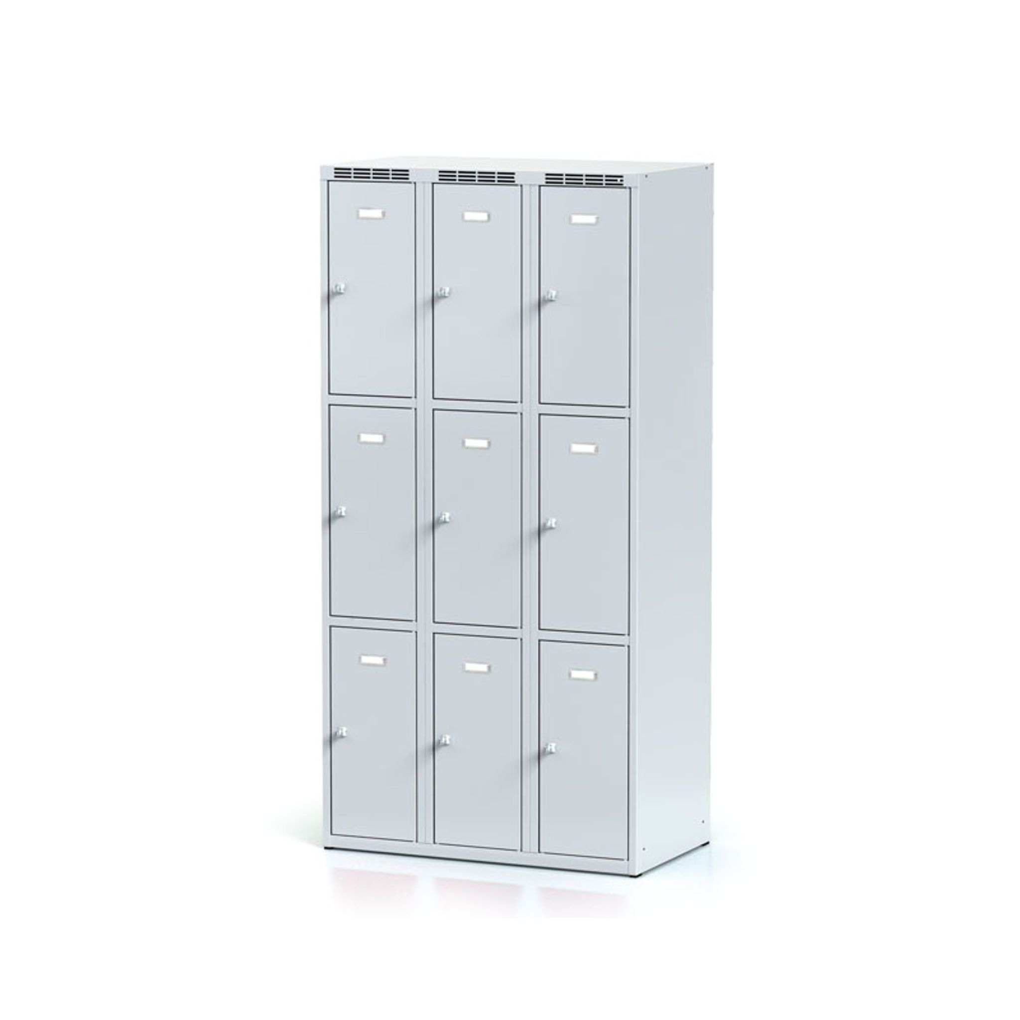 Szafka skrytkowa, 9 schowków, 1800 x 900 x 500 mm, zamek cylindryczny