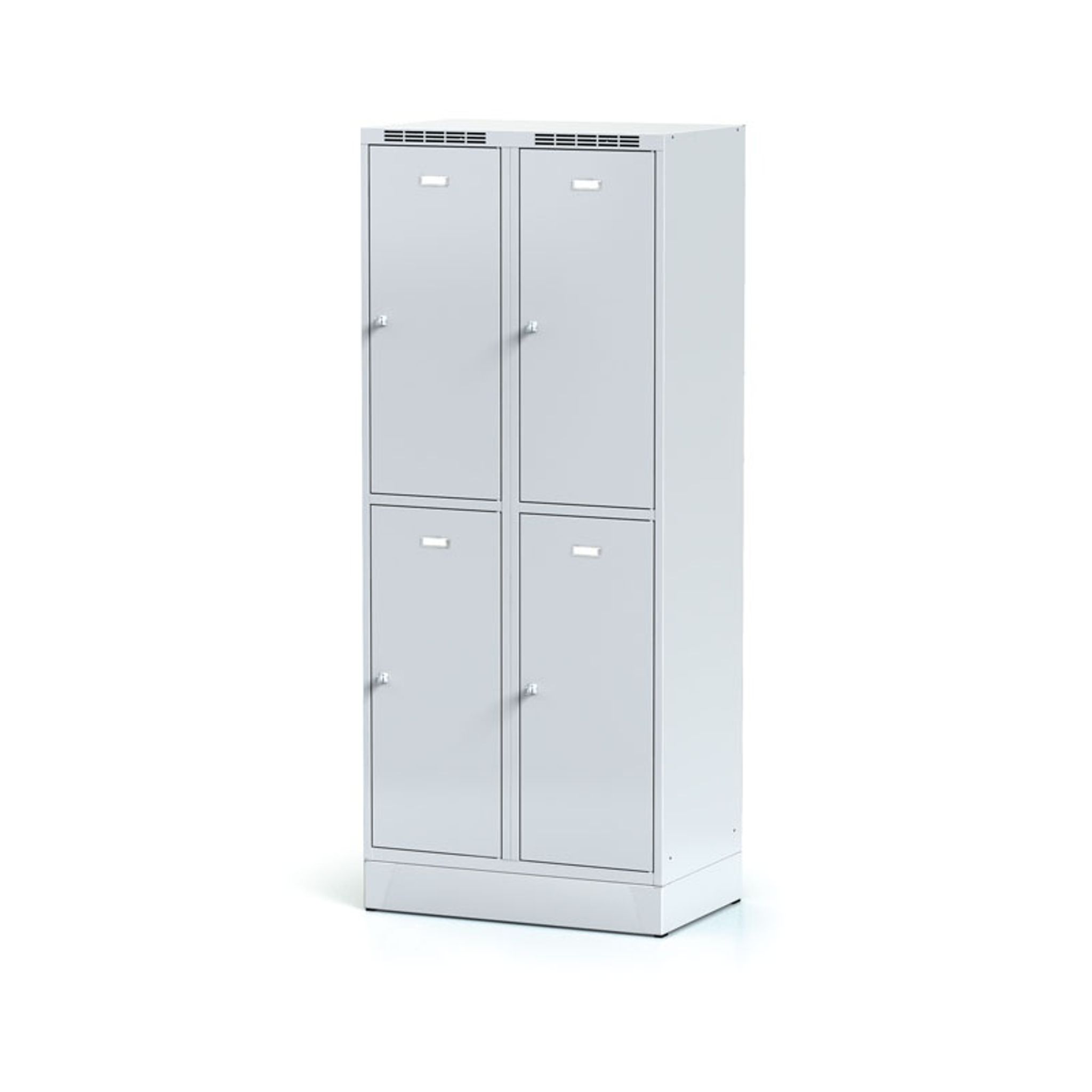 Szafka skrytkowa na cokole, 4 schowki, 1920 x 800 x 500 mm, zamek cylindryczny
