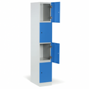 Szafka skrytkowa S1, 4 schowki, 1850 x 300 x 500 mm, demontaż, zamek RFID, drzwi ciemnoszare