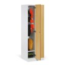 Szafka ubraniowa, 2-drzwiowa, 1850 x 600 x 500 mm, zamek cylindryczny, drzwi laminowane, buk