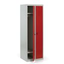 Szafka ubraniowa ECONOMIC, 2-drzwiowa, 1800 x 600 x 500 mm, demontaż, zamek cylindryczny, drzwi czerwone