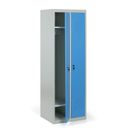 Szafka ubraniowa ECONOMIC, 2-drzwiowa, 1800 x 600 x 500 mm, demontaż, zamek cylindryczny, drzwi niebieskie