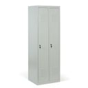 Szafka ubraniowa ECONOMIC, 2-drzwiowa, 1800 x 600 x 500 mm, demontaż, zamek cylindryczny, drzwi szare