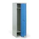 Szafka ubraniowa ECONOMIC, 2-drzwiowa, 1800 x 600 x 500 mm, zamek cylindryczny, drzwi niebieskie
