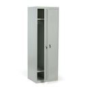 Szafka ubraniowa ECONOMIC, 2-drzwiowa, 1800 x 600 x 500 mm, zamek cylindryczny, drzwi szare