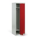 Szafka ubraniowa ECONOMIC, 2-drzwiowa, 1800 x 600 x 500 mm, zamek obrotowy, drzwi czerwone