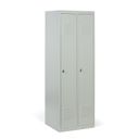 Szafka ubraniowa ECONOMIC, 2-drzwiowa, 1800 x 600 x 500 mm, zamek obrotowy, drzwi szare