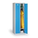 Szafka ubraniowa ECONOMIC, demontowana, 2-drzwiowa, 1800 x 600 x 500 mm, zamek cylindryczny, drzwi szare