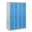 Szafka ubraniowa ECONOMIC, demontowana, 2-drzwiowa, 1800 x 600 x 500 mm, zamek cylindryczny, drzwi szare