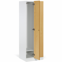 Szafka ubraniowa S1, 2-drzwiowa, 1850 x 600 x 500 mm, demontaż, zamek kodowy, drzwi laminowane, biała
